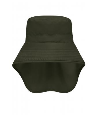 Unisex Function Hat with Neck Guard Olijf 10453
