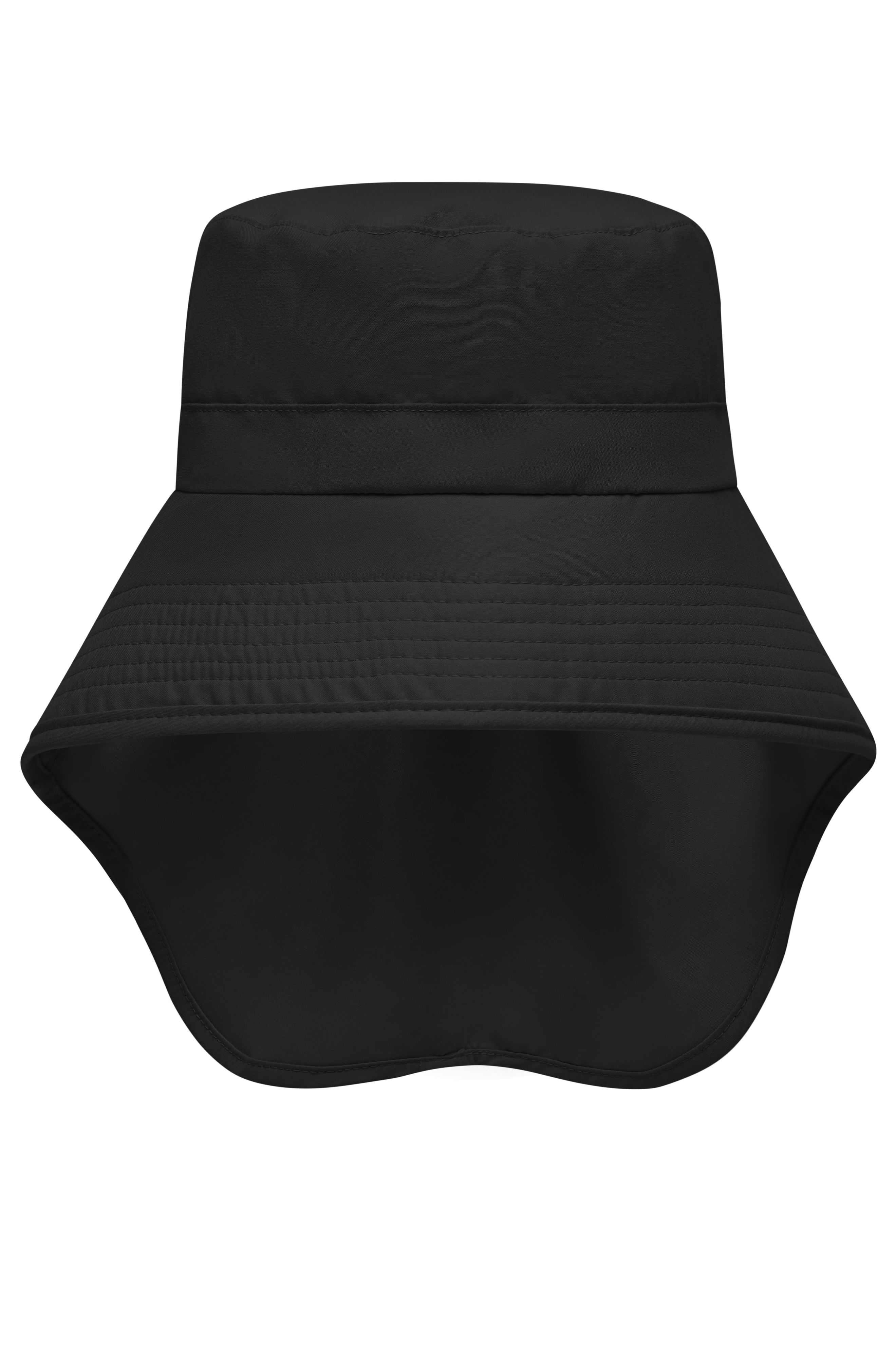 Unisex Function Hat with Neck Guard Black-Daiber
