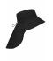 Unisex Function Hat with Neck Guard Zwart 10453