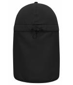 Unisex 6 Panel Cap with Neck Guard Black 10454