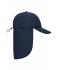 Unisex 6 Panel Cap with Neck Guard Navy 10454