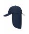 Unisex 6 Panel Cap with Neck Guard Navy 10454