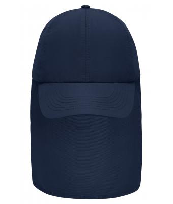 Unisex 6 Panel Cap with Neck Guard Navy 10454