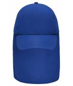 Unisex 6 Panel Cap with Neck Guard Royal 10454