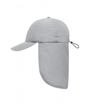 Unisex 6 Panel Cap with Neck Guard Grey 10454