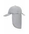 Unisex 6 Panel Cap with Neck Guard Grey 10454