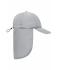 Unisex 6 Panel Cap with Neck Guard Grey 10454