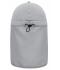 Unisex 6 Panel Cap with Neck Guard Grey 10454