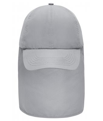 Unisex 6 Panel Cap with Neck Guard Grey 10454