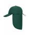 Unisex 6 Panel Cap with Neck Guard Donkergroen 10454