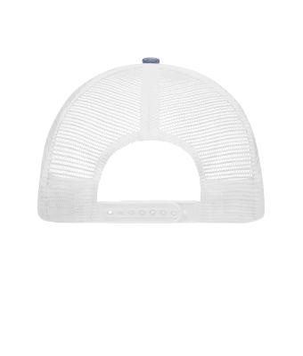 Unisex 6 Panel Mesh Cap Melange Navy-melange/wit 10455