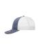 Unisex 6 Panel Mesh Cap Melange Navy-melange/wit 10455