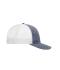 Unisex 6 Panel Mesh Cap Melange Navy-melange/wit 10455