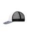 Unisex 6 Panel Mesh Cap Melange Wit/grijs-melange/zwart 10455