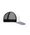 Unisex 6 Panel Mesh Cap Melange Wit/grijs-melange/zwart 10455
