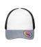 Unisex 6 Panel Mesh Cap Melange Wit/grijs-melange/zwart 10455
