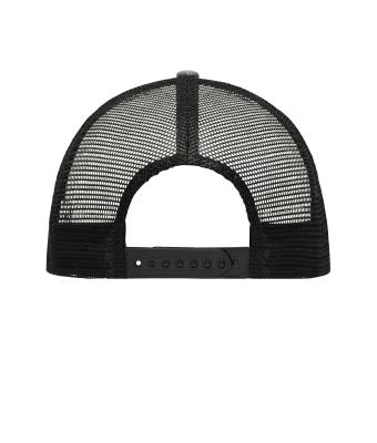 Unisex 6 Panel Mesh Cap Melange Grijs-melange/zwart 10455
