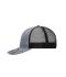 Unisex 6 Panel Mesh Cap Melange Grijs-melange/zwart 10455