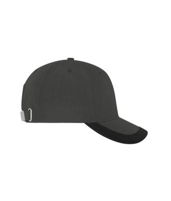 Unisex 5 Panel Sports Cap Donkergrijs/zwart 11190