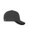 Unisex 5 Panel Sports Cap Donkergrijs/zwart 11190