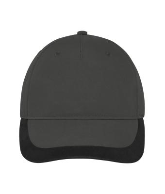 Unisex 5 Panel Sports Cap Donkergrijs/zwart 11190