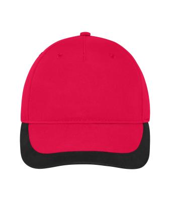 Unisex 5 Panel Sports Cap Rood/zwart 11190