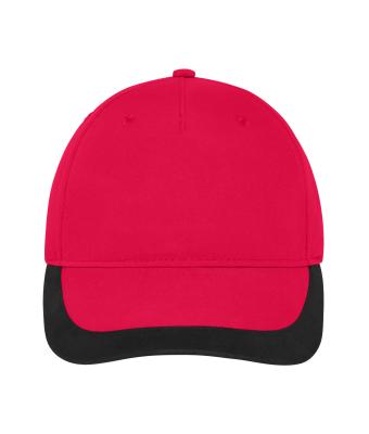 Unisex 5 Panel Sports Cap Red/black 11190