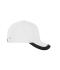 Unisex 5 Panel Sports Cap White/black 11190