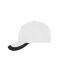 Unisex 5 Panel Sports Cap Wit/zwart 11190