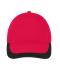 Unisex 5 Panel Sports Cap Rood/zwart 11190