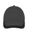 Unisex 5 Panel Sports Cap Donkergrijs/zwart 11190