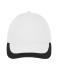 Unisex 5 Panel Sports Cap Wit/zwart 11190