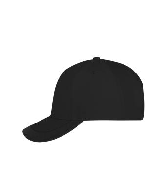 Unisex 5 Panel Sports Cap Zwart/zwart 11190