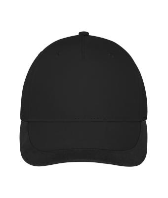 Unisex 5 Panel Sports Cap Zwart/zwart 11190