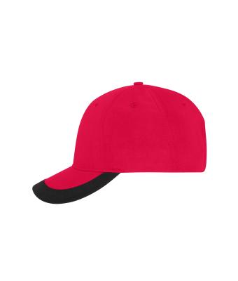 Unisex 5 Panel Sports Cap Rood/zwart 11190