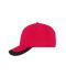 Unisex 5 Panel Sports Cap Rood/zwart 11190