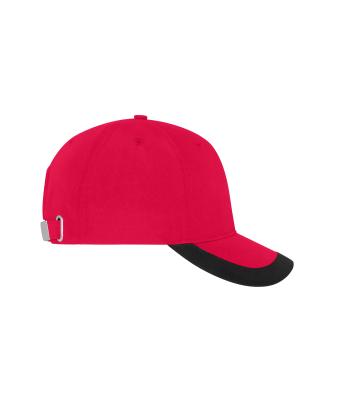 Unisex 5 Panel Sports Cap Rood/zwart 11190