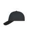 Unisex 6 Panel Mesh Cap Donkergrijs/zwart 11191