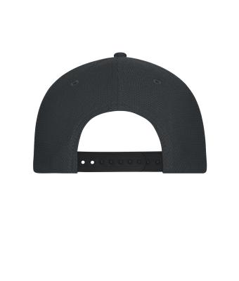 Unisex 6 Panel Mesh Cap Donkergrijs/zwart 11191