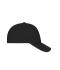 Unisex 6 Panel Mesh Cap Zwart/zwart 11191