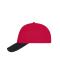 Unisex 6 Panel Mesh Cap Rood/zwart 11191
