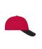 Unisex 6 Panel Mesh Cap Rood/zwart 11191