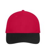 Unisexe Casquette filet à 6 panneaux Rouge/noir 11191