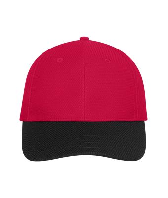 Unisexe Casquette filet à 6 panneaux Rouge/noir 11191