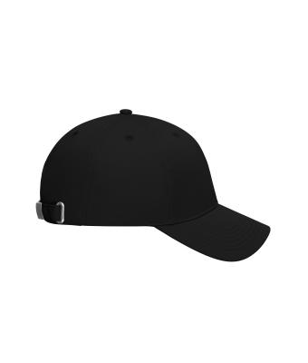 Unisex 6 Panel Cap Bio Cotton Black 11823