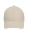 Unisex 6 Panel Cap Bio Cotton Zandsteen 11823