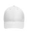 Unisex 6 Panel Cap Bio Cotton White 11823