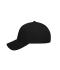 Unisex 6 Panel Cap Bio Cotton Zwart 11823