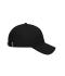 Unisex 6 Panel Cap Bio Cotton Zwart 11823