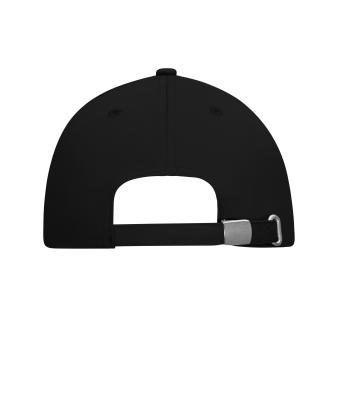 Unisex 6 Panel Cap Bio Cotton Zwart 11823
